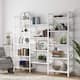 Large Triple Wide 5-Shelf Etagere Bookcase