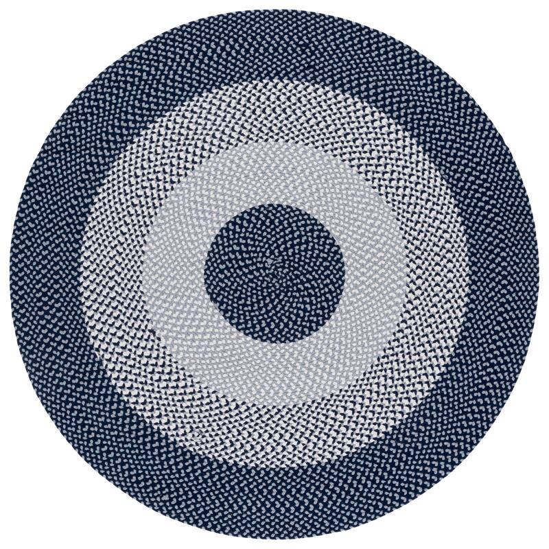 SAFAVIEH Handmade Braided Altinaj Cotton Reversible Rug - 5' x 8' Oval - Grey/Blue