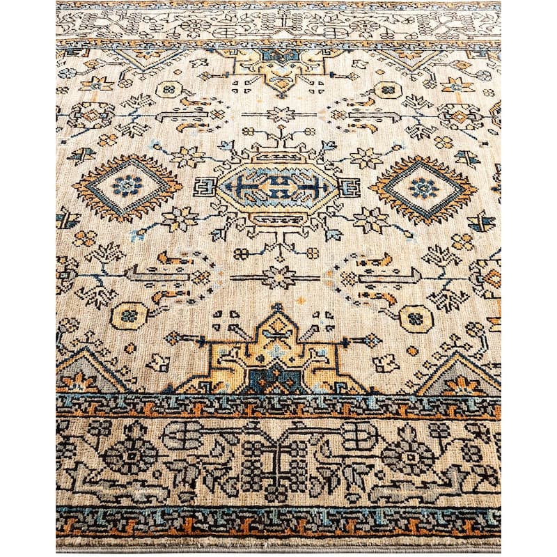 Serapi One-of-a-Kind Hand-Knotted Area Rug - Light Gray, 4' 1" x 6' 1" - 4' 1" x 6' 1"