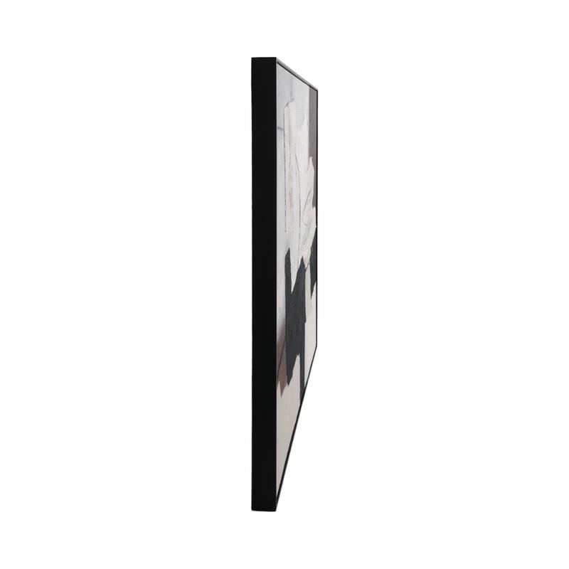 Canvas Art Wood Frame Abstract Modern Design - 40" Black, Brown
