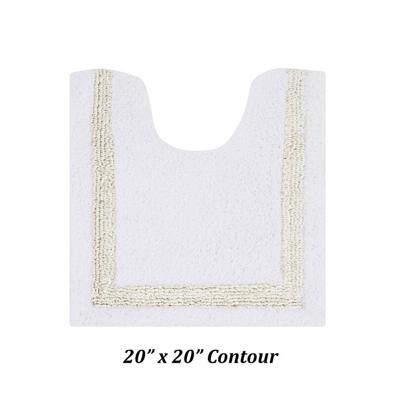 Better Trends Hotel Collection in Race Track 100% Cotton Super Absorbent Reversible Double Sided Machine Washable Bath Mat Rug