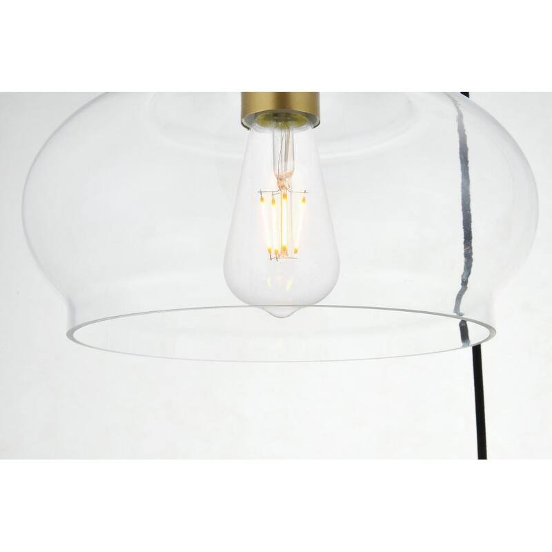 Clear Glass 3-light Adjustable Pendant Lamp