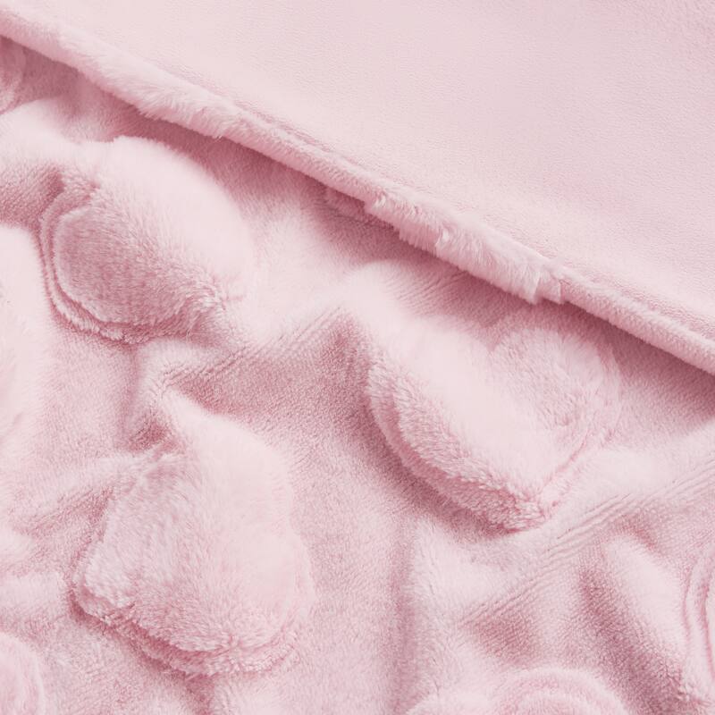 Juicy Couture 3D Faux Fur Throw Blanket