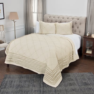 Lyric Hand Quilted Cotton Sham in Natural