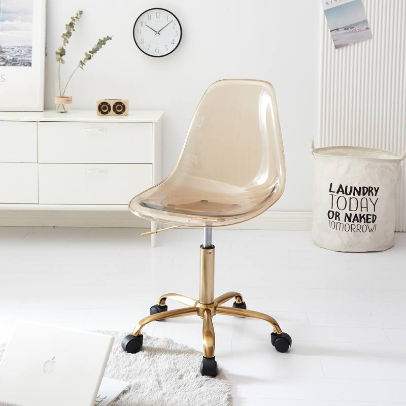Urban Lifestyle Armless Acrylic Rolling Adjustable Office Chair