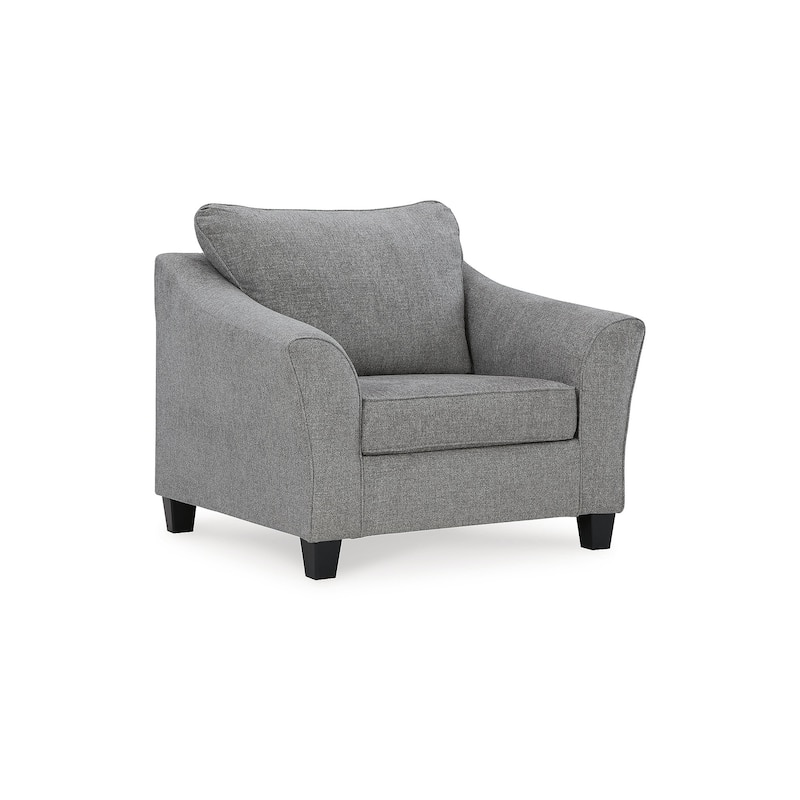 Signature Design by Ashley Mathonia Smoke Oversized Chair - 47"W x 40"D x 41"H