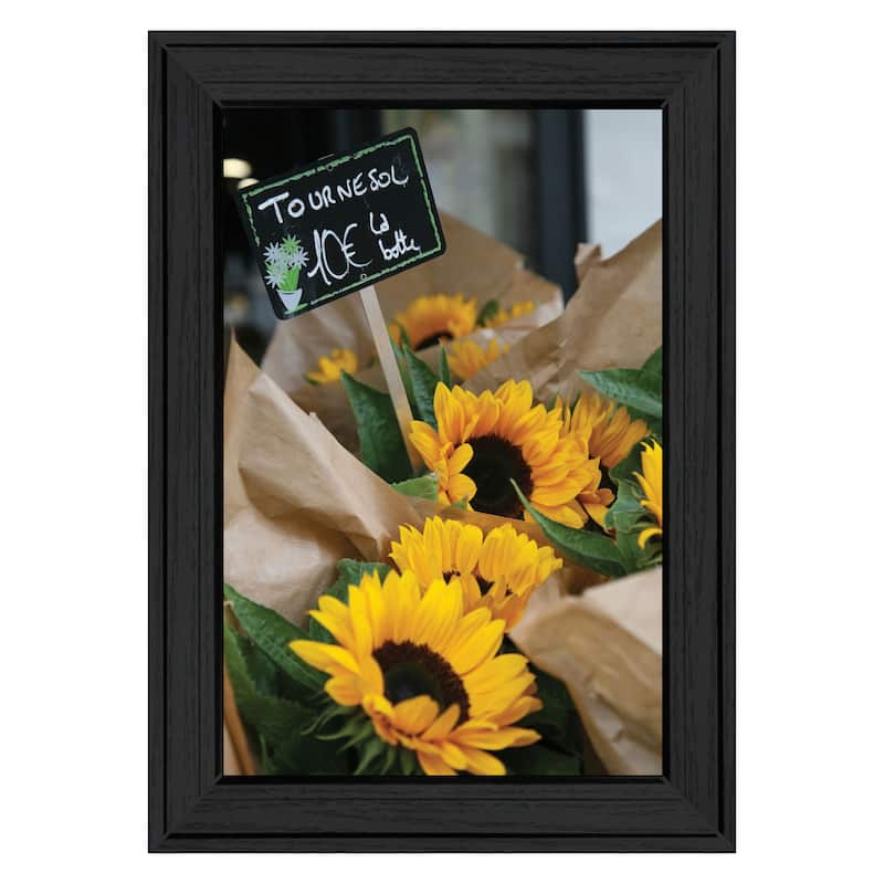 TrendyDecor4U Contemporary "Sunflower Bouquet" Framed Print Wall Art