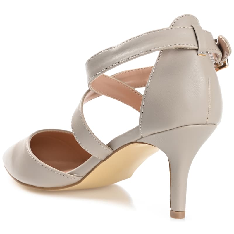 Journee Collection Women's Riva Pointed Toe Mid Heel Pumps