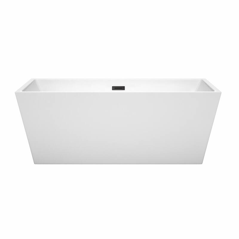 Wyndham Collection Sara 63" Free Standing Acrylic Soaking Tub with