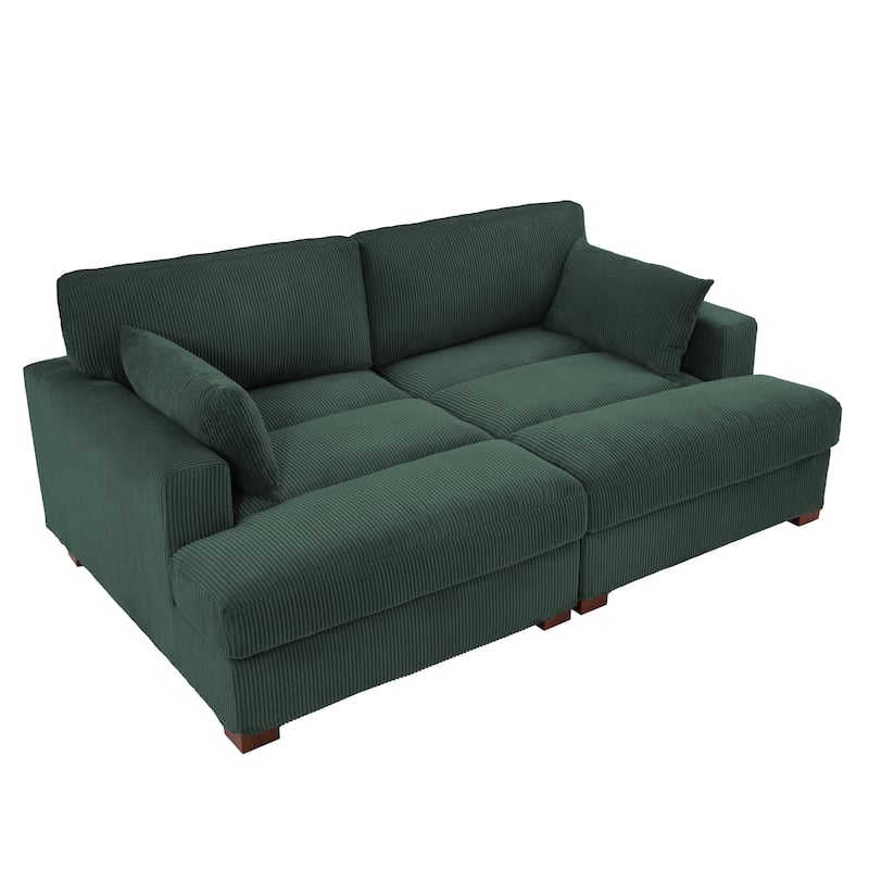 Navaeh Corduroy Modular Sectional Sofa Large Couch Sleeper Chaise