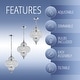 preview thumbnail 11 of 13, Juliette 12" Crystal/Metal LED Chandelier Pendant, Chrome by JONATHAN Y