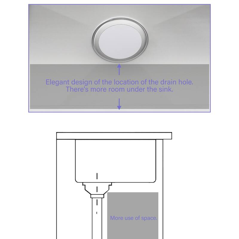 24'' Undermount 16 Gauge Single Bowl Stainless Steel Kitchen Sink in Brushed Nickel - 24'' x 18'' x 13''