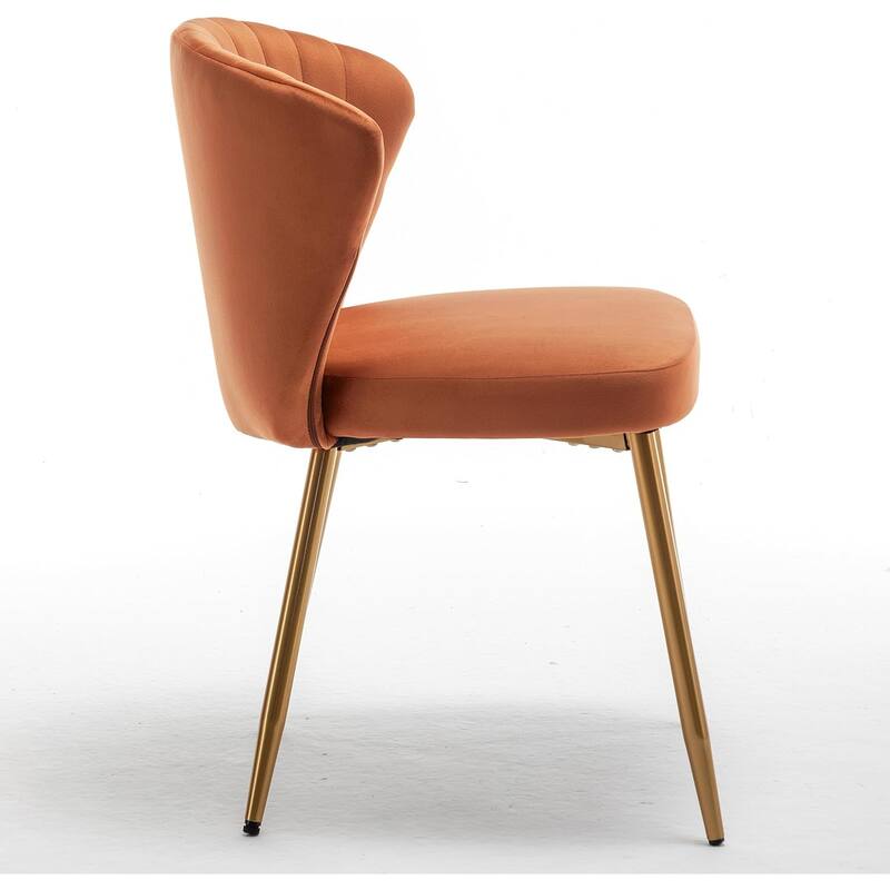 Modern Velvet Accent Chair with Channel-Tufted Design Comfortable and Trendy Armless Seat