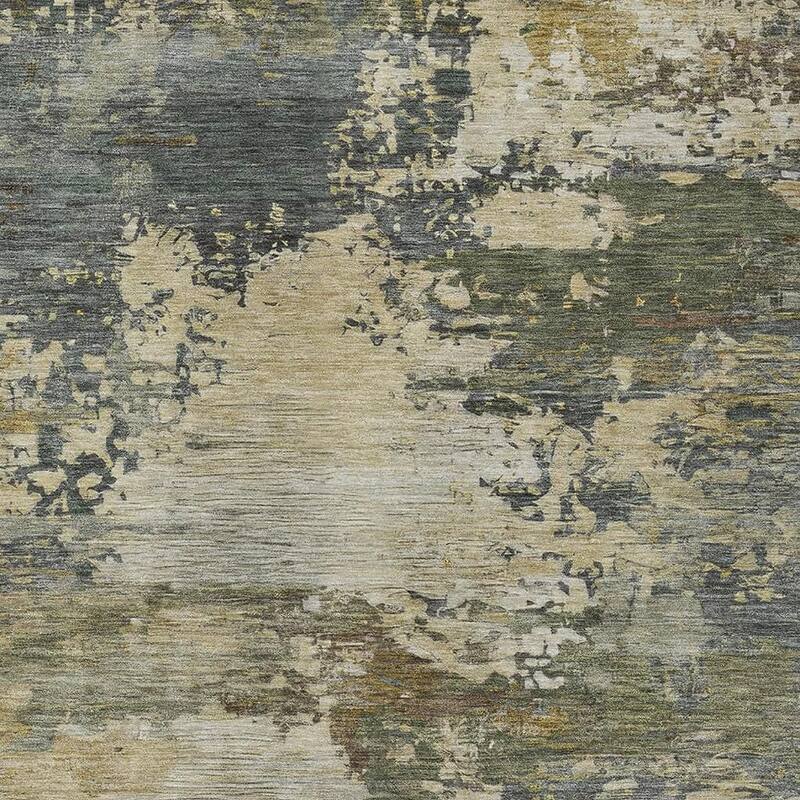 HomeRoots Abstract Transitional Rectangle Outdoor Rug - 3' x 5'