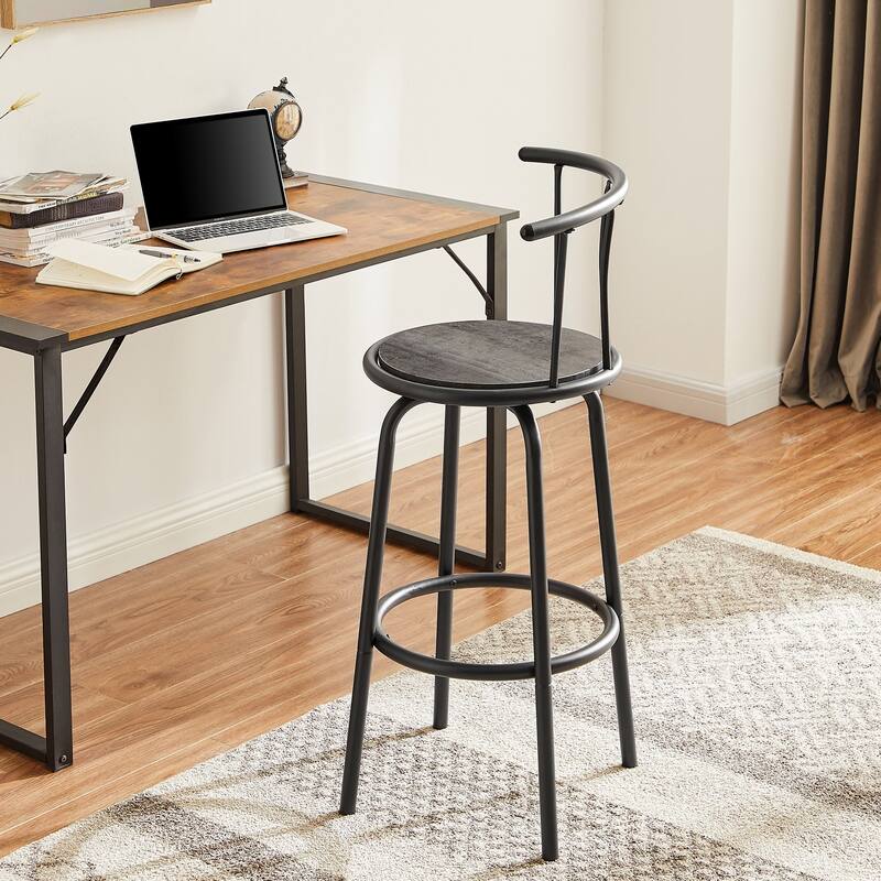Javlergo Swivel Counter Bar Stools With Back, Set of 2