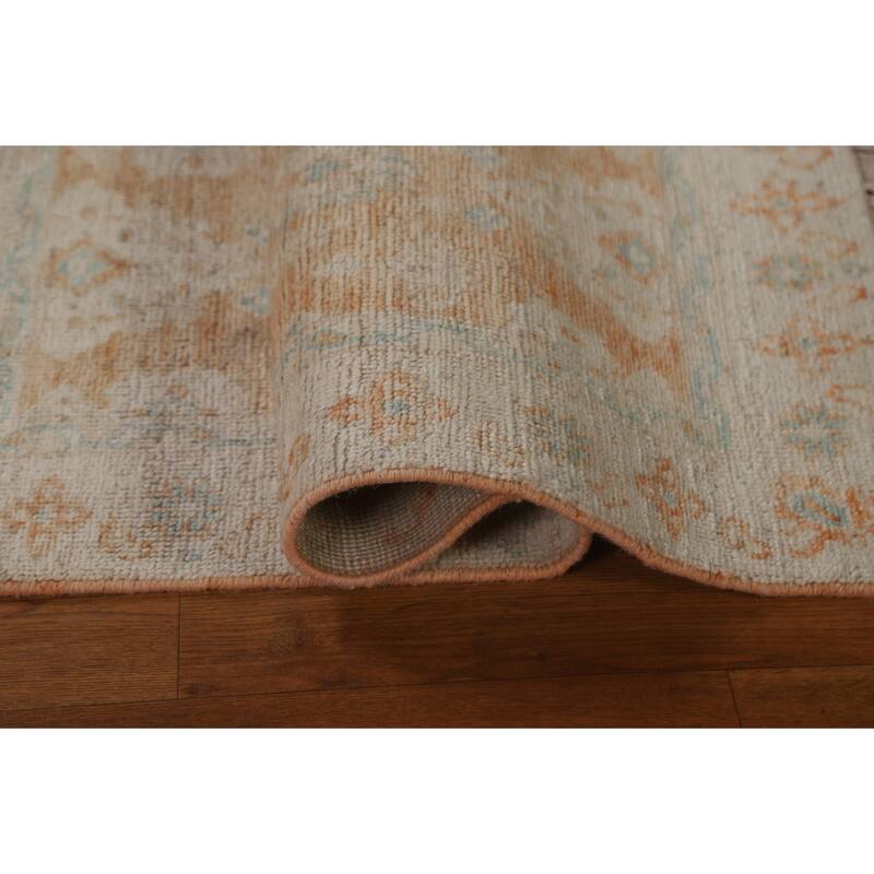 Muted Traditional Oushak Turkish Oriental Rug Wool Hand-knotted Carpet - 1'11" x 3'9"