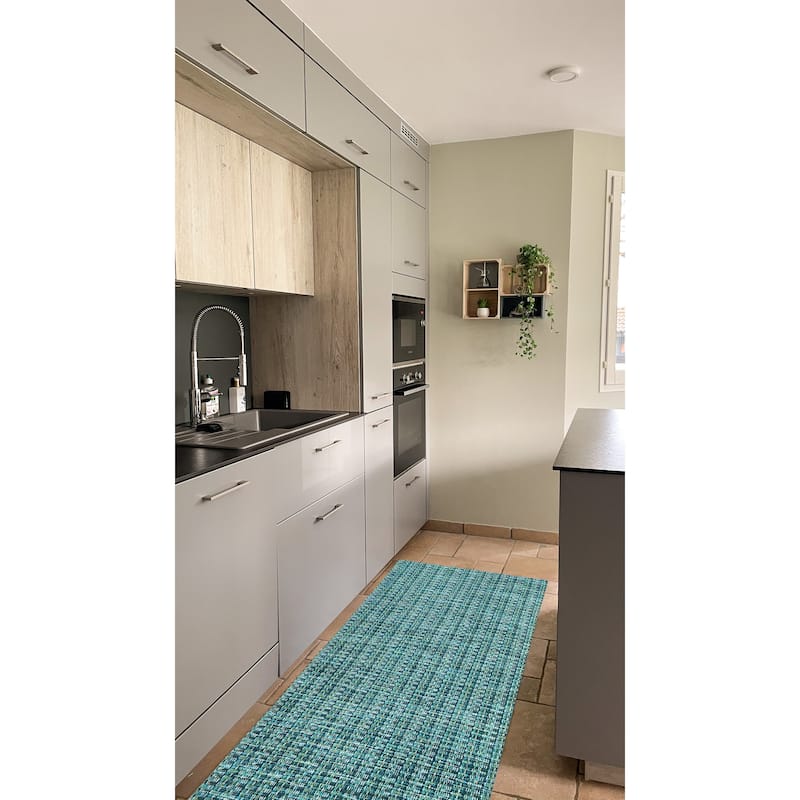 Premium Cotton Woven Anti-Fatigue Cushioned Kitchen Mat Runner Set Working Mat |18x30 | 18x48 Inches Comfort and Style