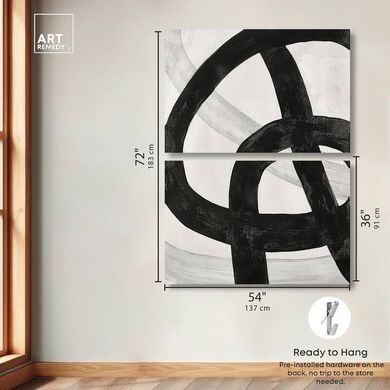 Infinite Loop II Canvas Set of 2 by Art Remedy, Gallery Wrapped