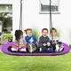 preview thumbnail 10 of 8, 60" Saucer Surf Outdoor Adjustable Swing Set-Purple - 60" x 32" (L x W)