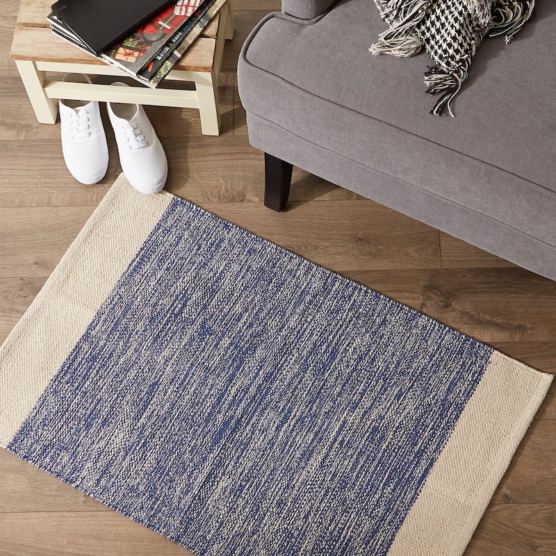 DII Stone Dobby Stripe Hand-Loomed Rug 2ft 6inx6 Ft - 36.0 In. L X 24.0 In. W X 0.2 In. H