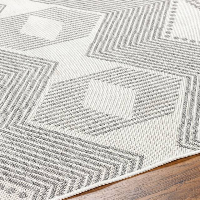 Long Beach Outdoor Safe Boho Stripe Area Rug