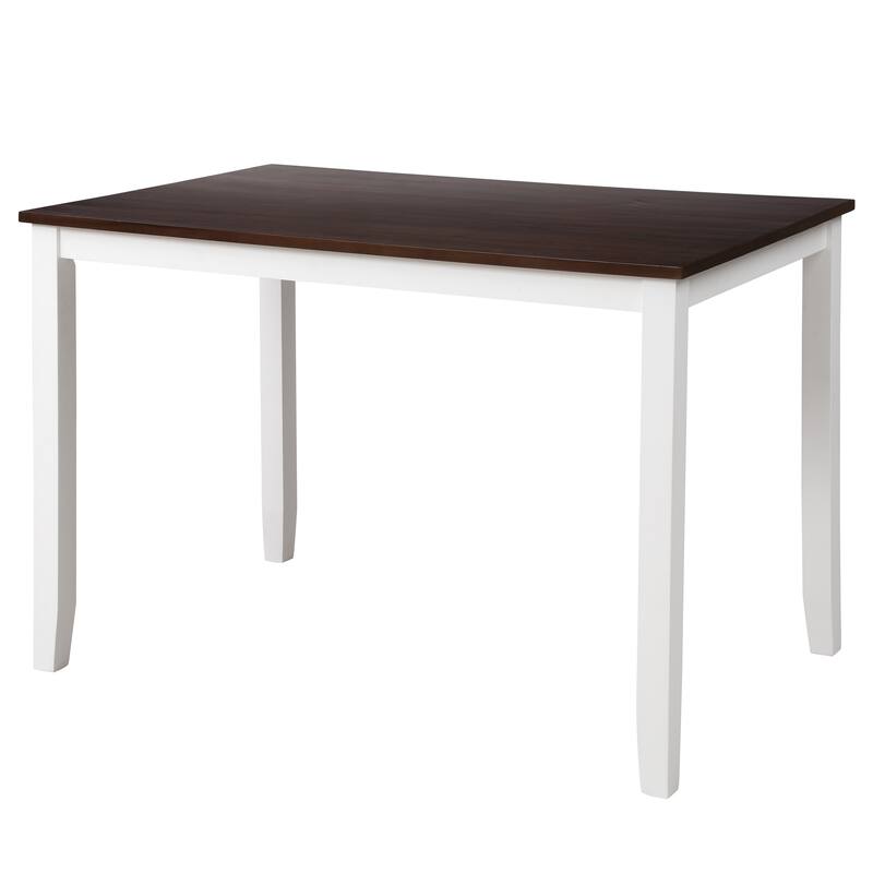 Dining Table Set Kitchen Rectangular Table and 4 Chairs, Wood Frame 5-Piece Dining Set for Kitchen Breakfast Nook Living Room