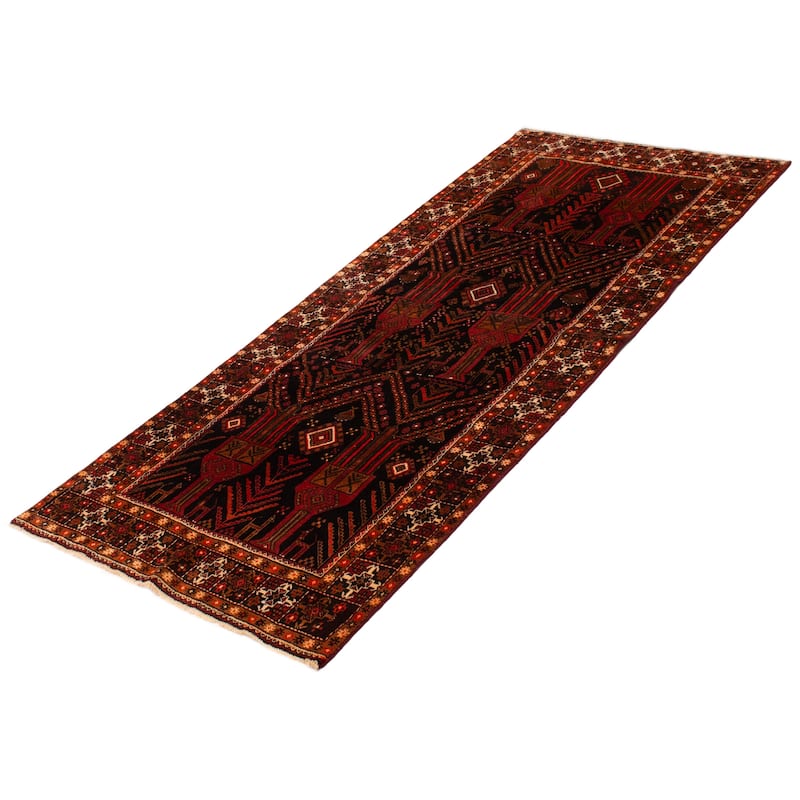 ECARPETGALLERY Hand-knotted Konya Anatolian Black Wool Rug - 4'2 x 9'4