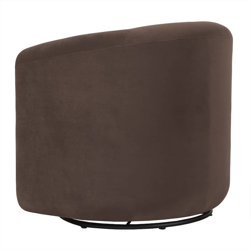 Modern Upholstered Swivel Barrel Accent Chair