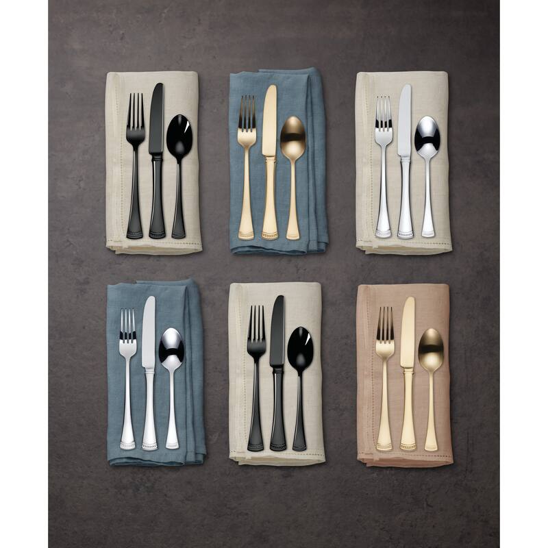 Portola Black 20-Piece Flatware Set
