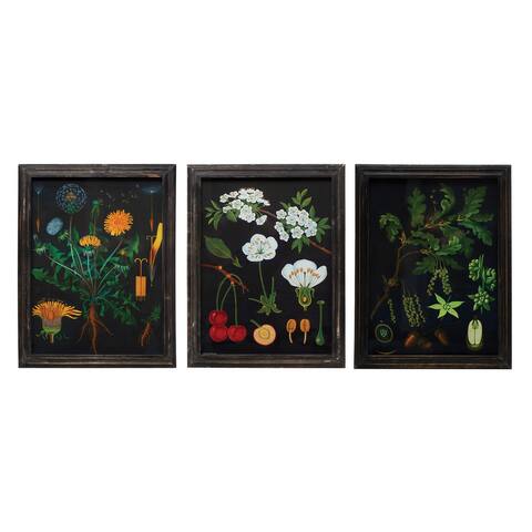 Wood Framed Wall Decor, Set of 3 Styles