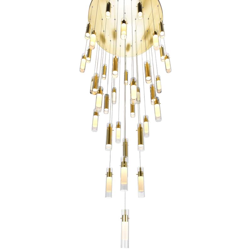 Olinda LED Integrated Satin Gold Chandelier - Satin Gold