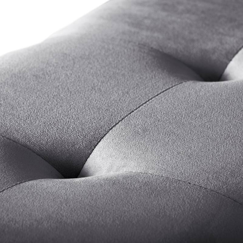 Velvet Storage Ottoman