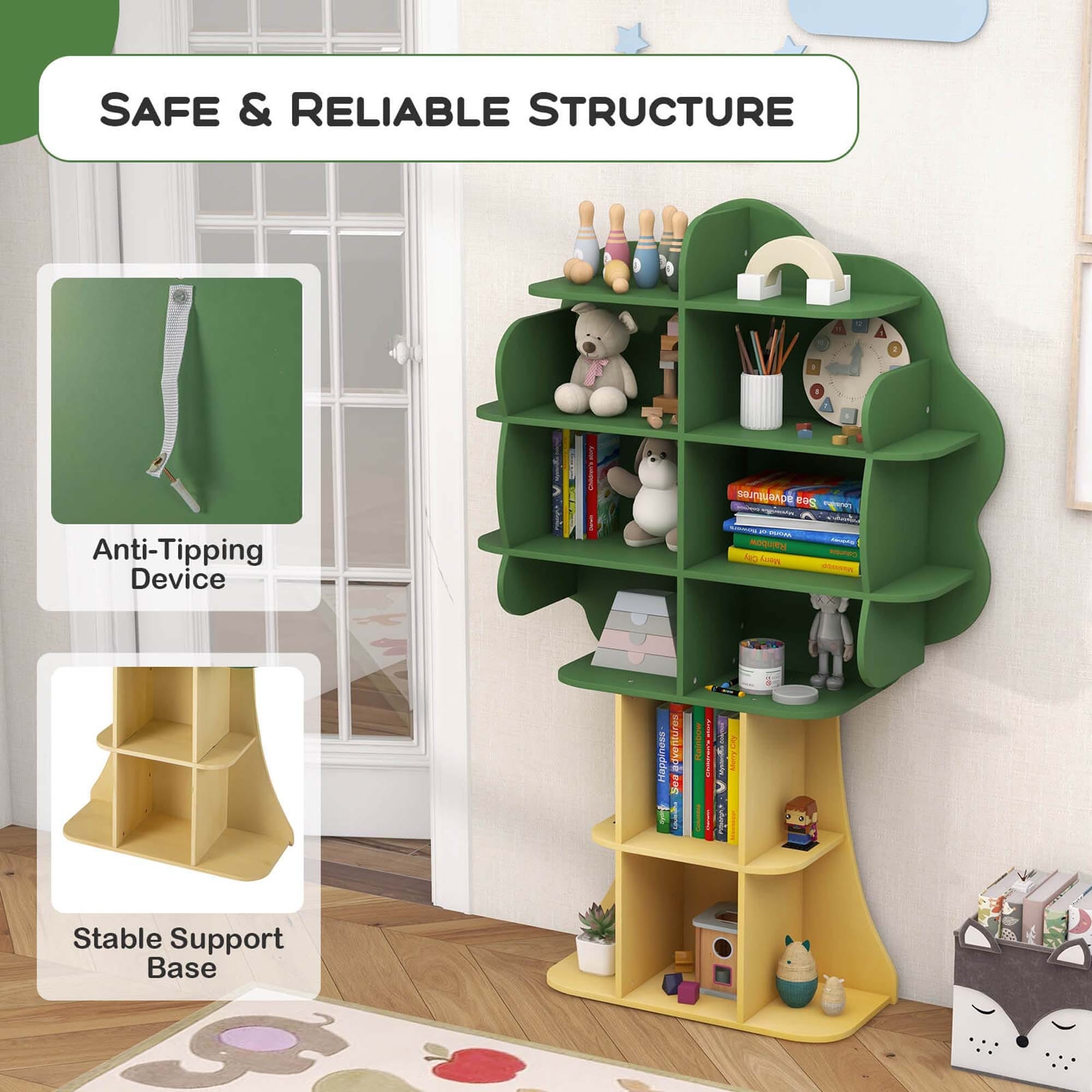 Costway-Tree-Bookcase-Kids-6-