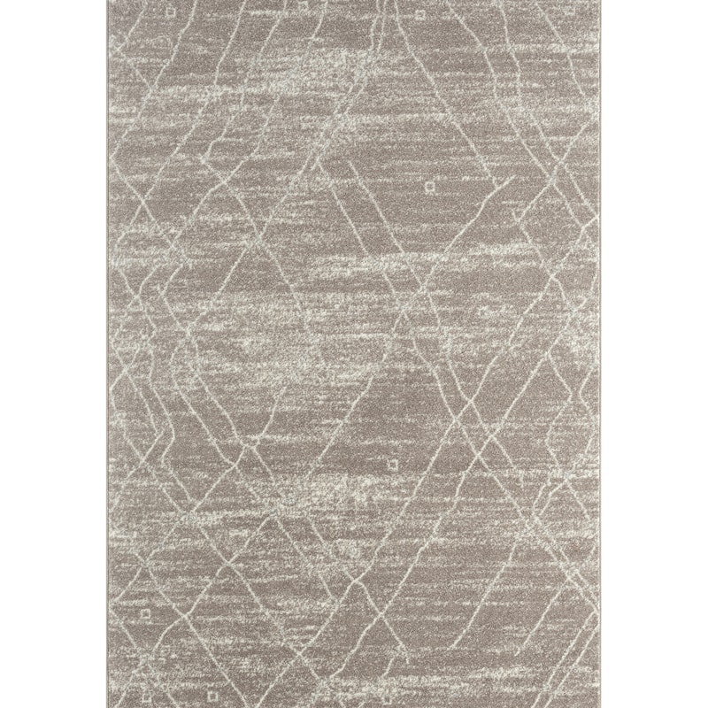 Abani Casa Tribal Beige Print Indoor Area Rug