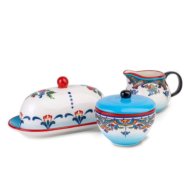 Euro Ceramica Zanzibar Butter Dish - 8.77 in. x 4.94 in. x 4.23 in.