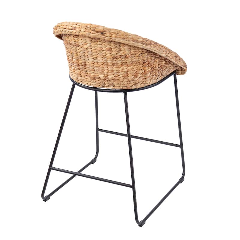 SEI Furniture Langston Coastal Natural Woven Fiber Stools
