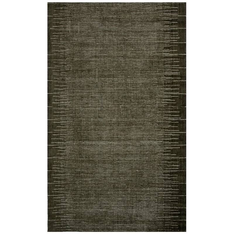 Alora Decor Rhodes Collection Modern Wool Hand-woven Rug - Green - 8'9 x 11'9