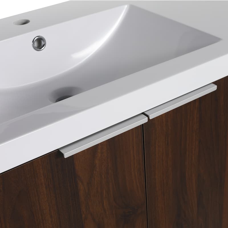 BNK 24"/30"/36" Single Sink Bathroom Vanity with Soft Close Door, Modern Floating Vanity