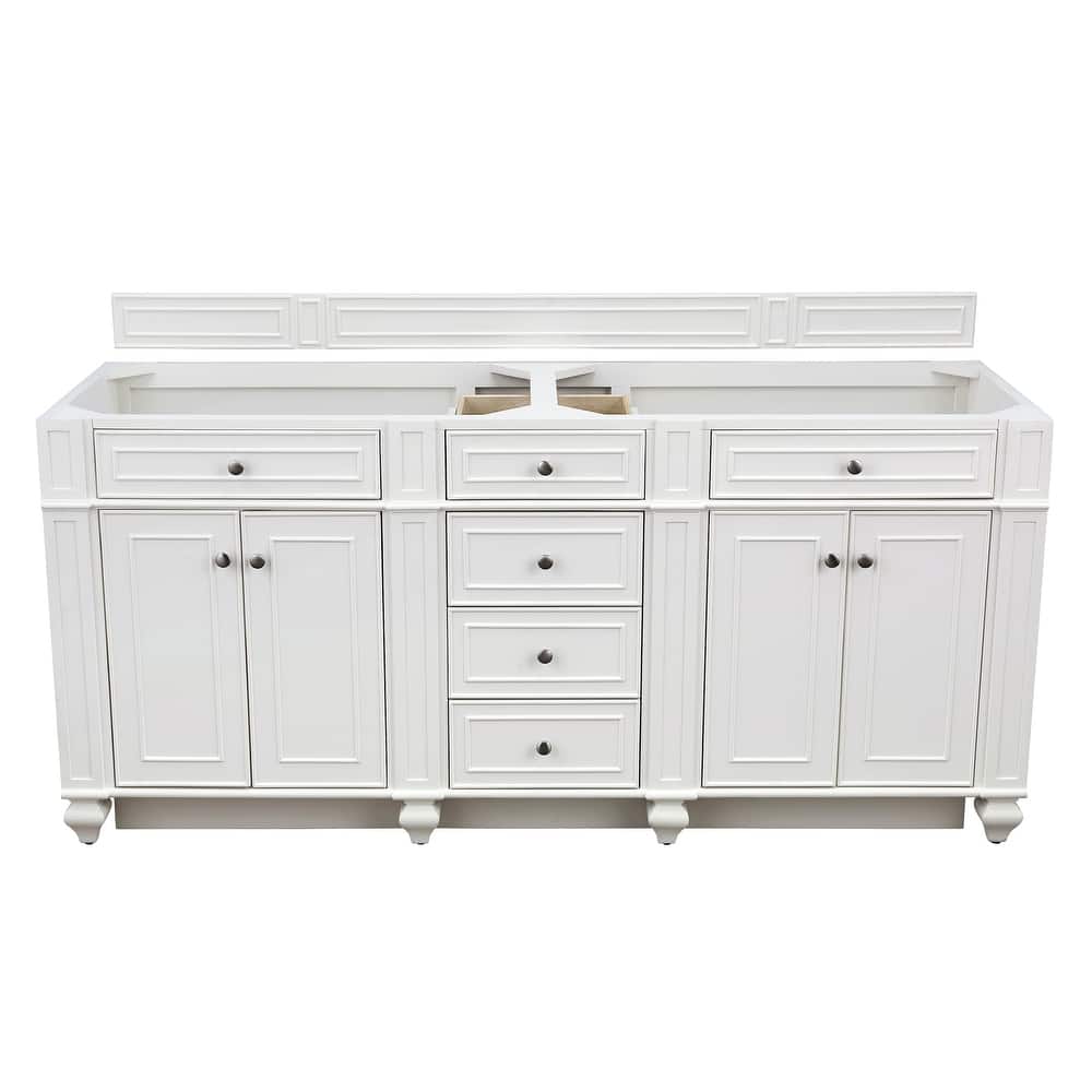 James Martin Vanities Bristol 72" Double Vanity, Bright White