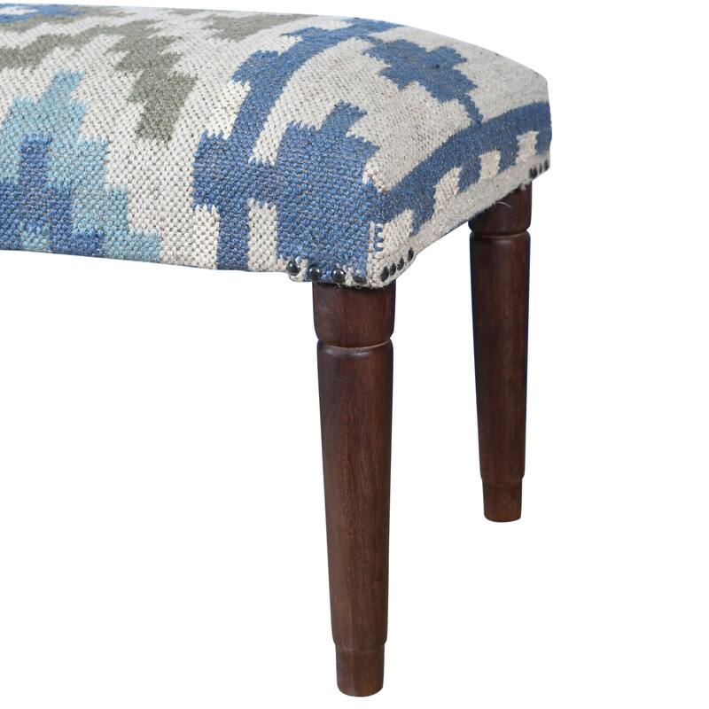 Sevita Salem Southwestern Upholstered Accent Bench Indoor Entryway Bench - 47" L x 16" W x 18" H