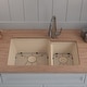 preview thumbnail 2 of 6, Lexicon Platinum Quartz 60/40 Double Bowl Kitchen Sink