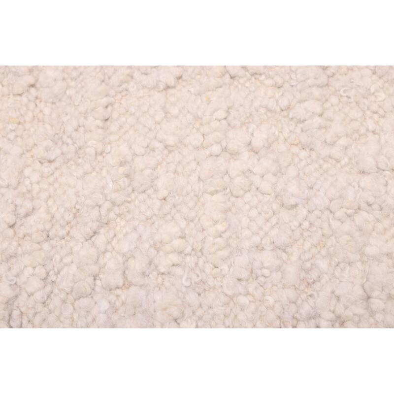 ECARPETGALLERY Hand-knotted Looma Light Grey Wool Rug - 8'0 x 9'11