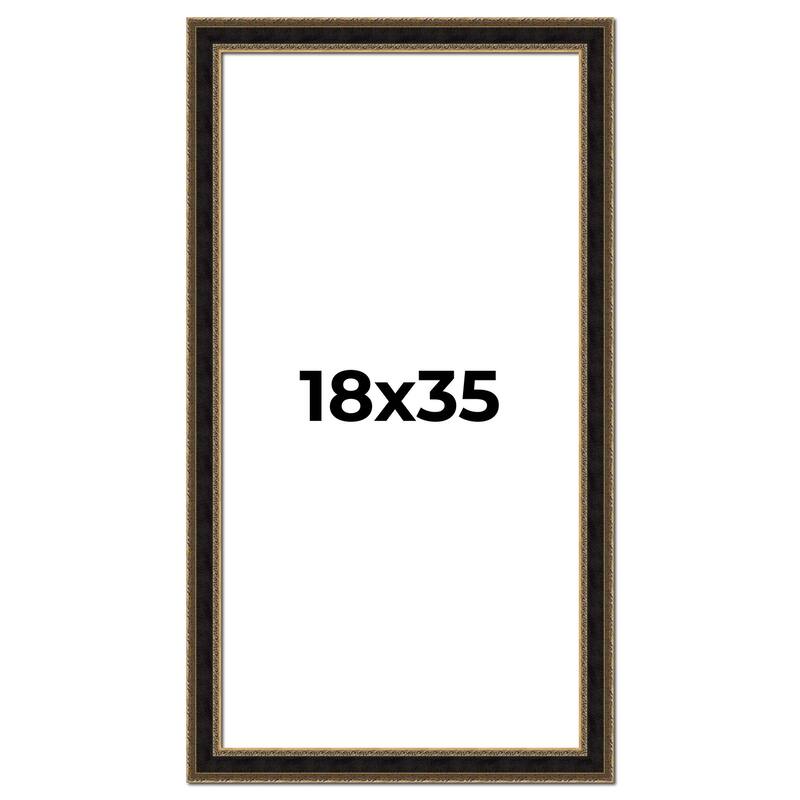 18x35 Frame Gold Antique Vintage Sold Wood Picture Frame | 1.75 Inch