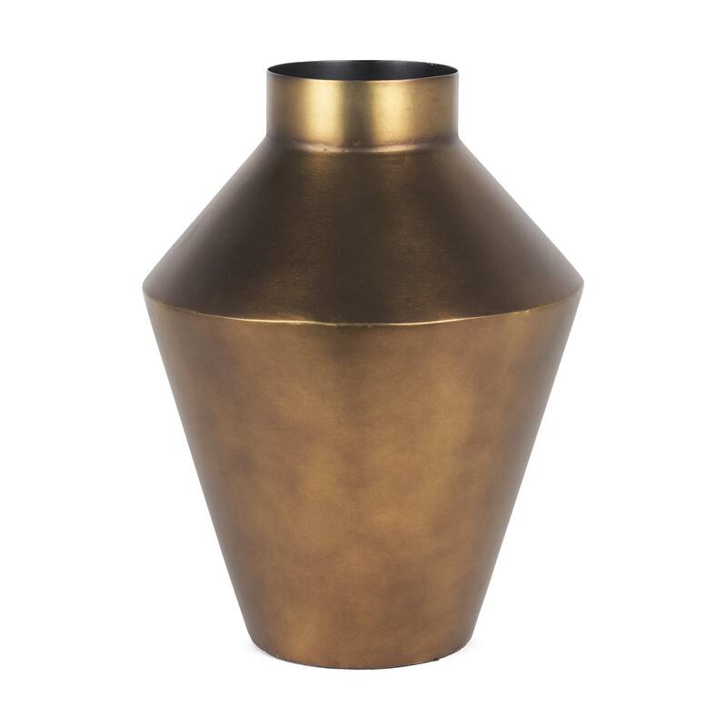 13" Antiqued Bronze Metal Table Vase - 9.50