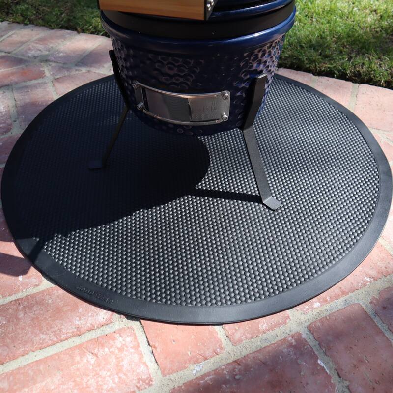 Rubber-Cal Rubber "BBQ Under Grill Mat" - 5mm x 32" Diameter Round Mat - 32in Diameter