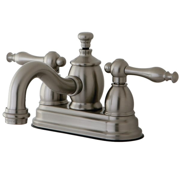 Kingston Brass KS710.NL Naples 1.2 GPM Centerset Bathroom Faucet with Pop-Up Drain Assembly and Metal Handles - Polished Chrome