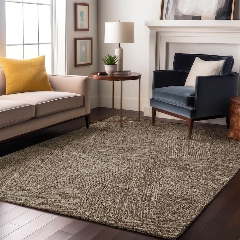 Premium Washable Super Soft Contemporary Diri Mayfield Rug - Chocolate - 10' x 14'