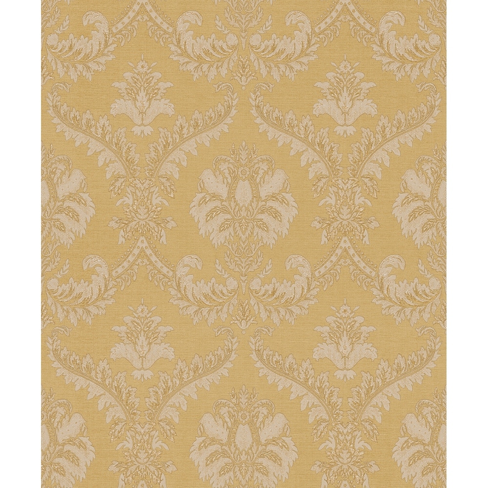 Galerie Wallcoverings Classic Italian Collection Embossed Traditional Damask Vinyl on Non-woven Matte Wallpaper Roll