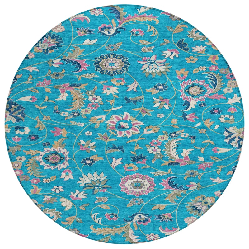 Machine Washable Indoor/ Outdoor Traditional Chantille Rug