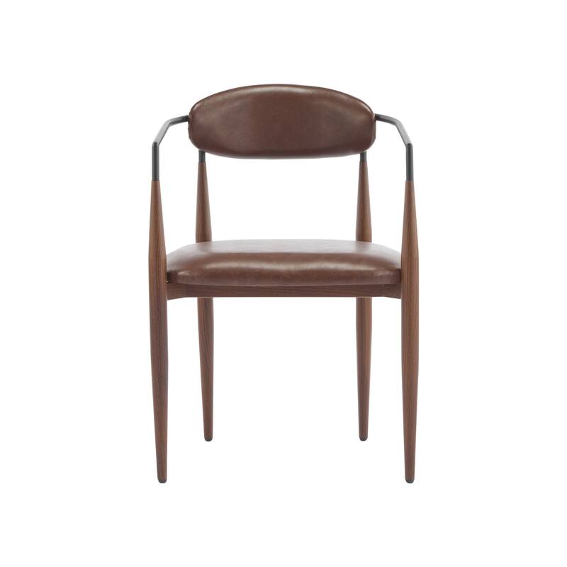 Modern Industrial Elmore Upholstered Dining Chairs (Set of 2) with Iron Frame by Christopher Knight Home